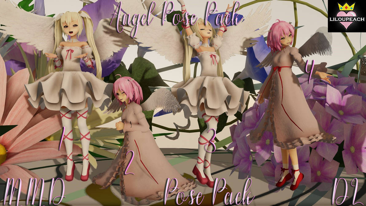 MMD Angel pose pack DL by liloupeach on DeviantArt