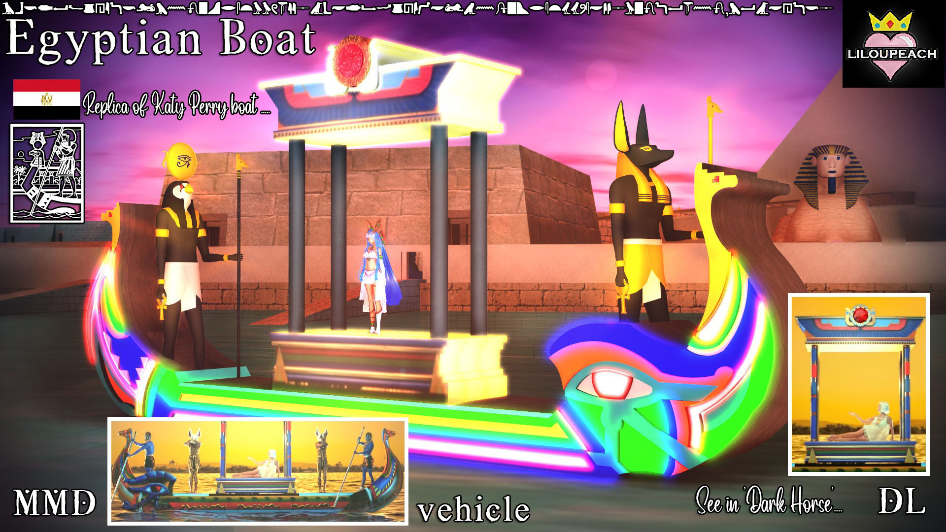 Egyptian Boat MMD DL by liloupeach on DeviantArt