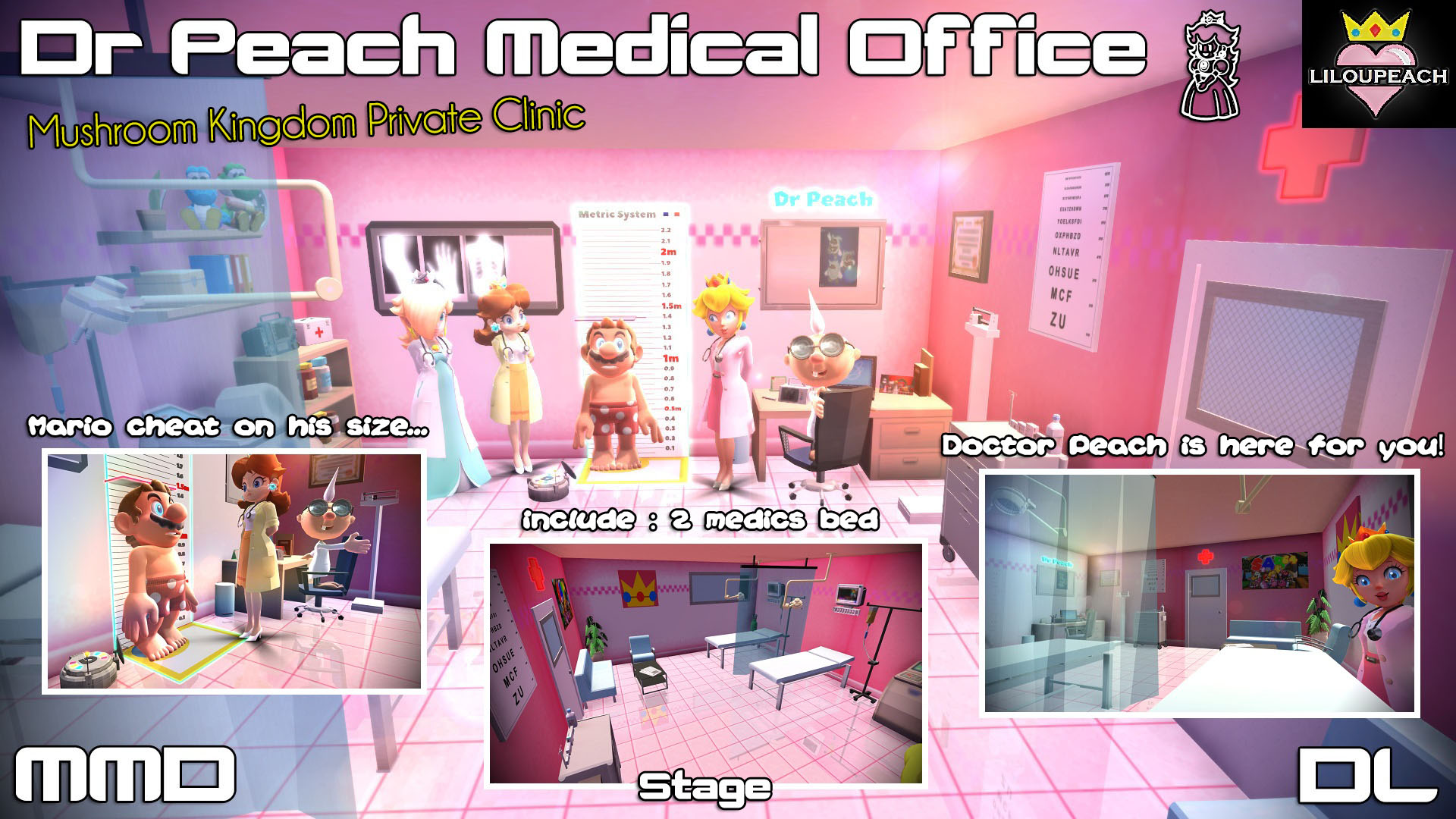 Dr Peach Medical Office MMD DL Stage by liloupeach on DeviantArt
