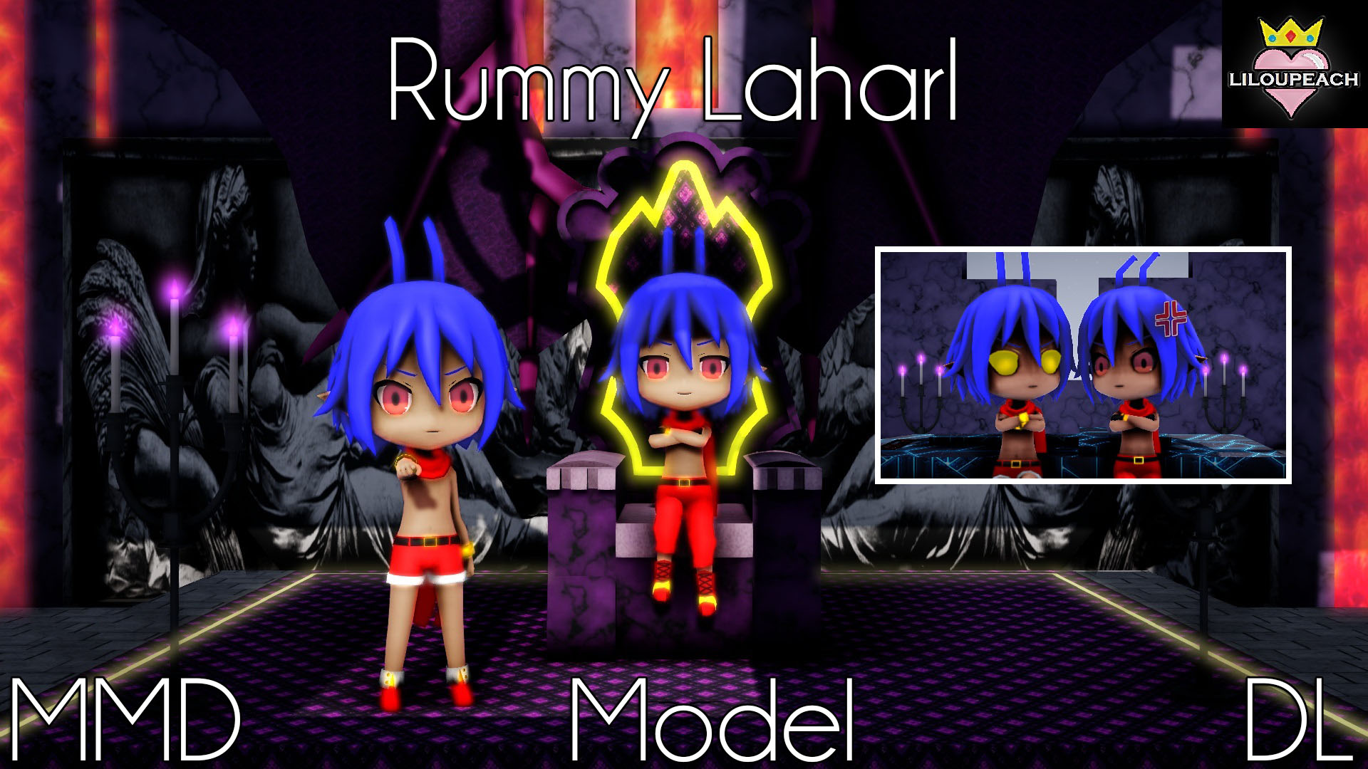 MMD Rummy Laharl DL by liloupeach on DeviantArt