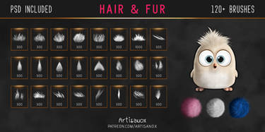 Brushset | Hair and Fur (Photoshop) - Premium