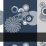 Blue circles tiled patterns