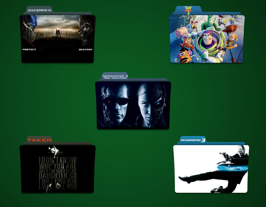 T movies folder icon pack by Kliesen on DeviantArt