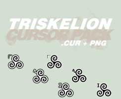 Triskelion Cursors - CUR and PNG