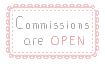 FREE Status stamp: Commissions are open