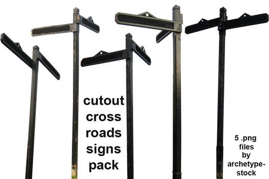 Cutout Crossroads Signs Pack