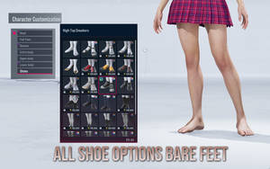 All Female Shoe Options Bare Feet