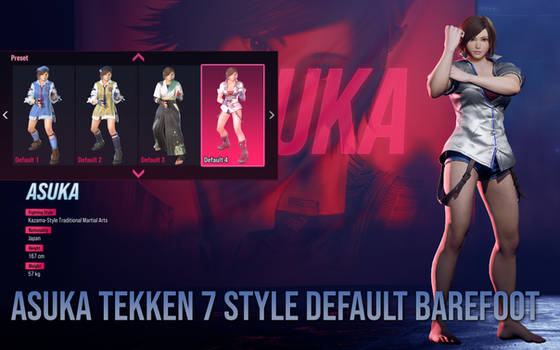 Tekken 8 - Asuka T7 Style Default Barefoot
