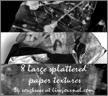 Splattered paper textures