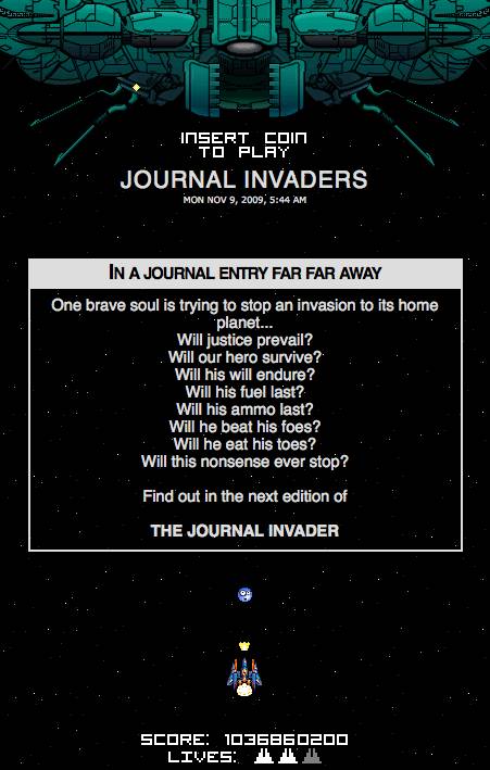 Journal Invaders v1.0