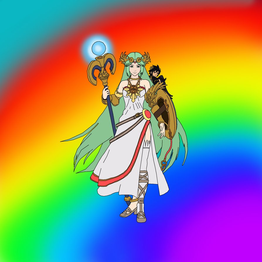 dark pit and palutena finished by richard16 on DeviantArt