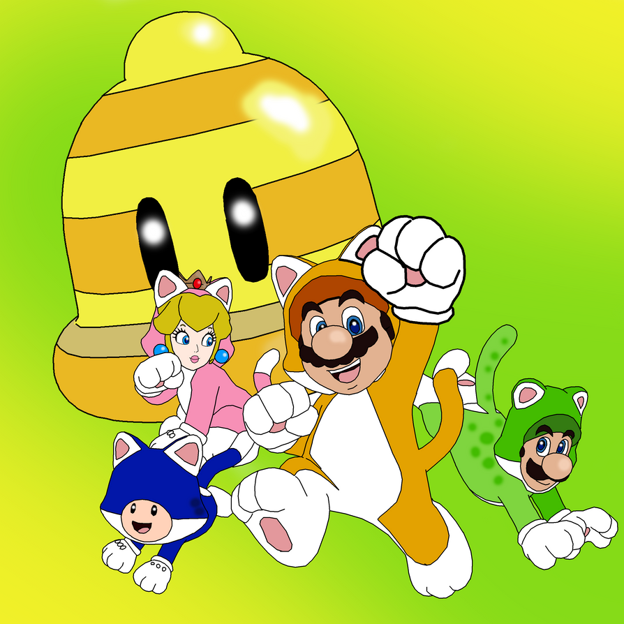 super Mario 3d world Mario characters in cat suits by richard16 on DeviantA...
