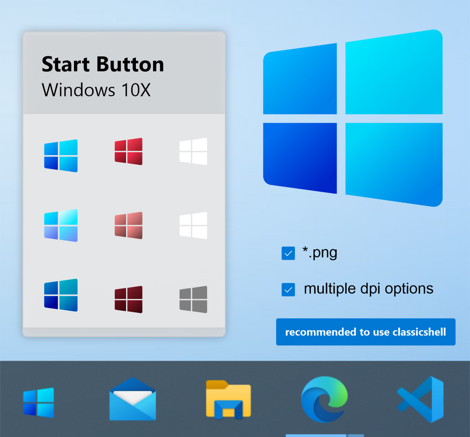 Start Button Windows 11 10x by JoaoFernandoJFMX on DeviantArt