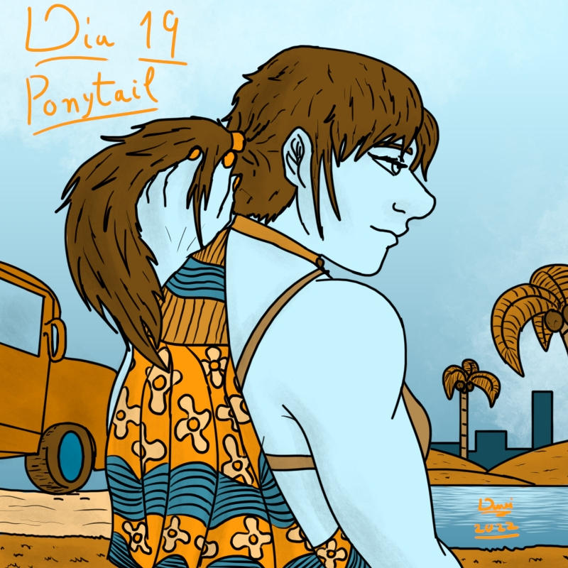 Inktober 2022 - Day 19 - Ponytail by Tiranofarl on DeviantArt