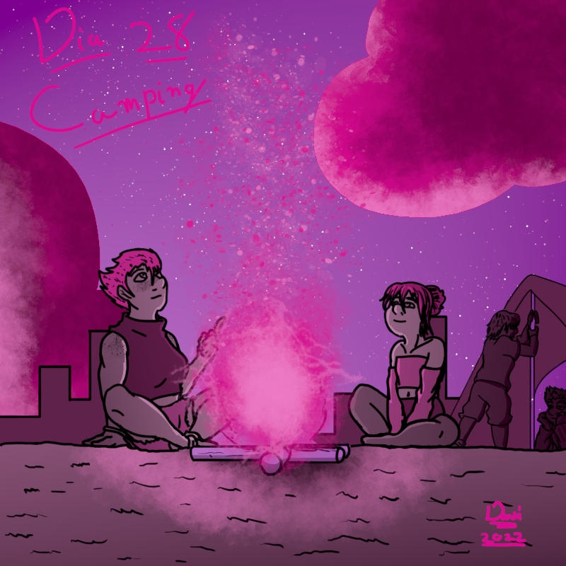 Inktober 2022 - Day 28 - Camping by Tiranofarl on DeviantArt