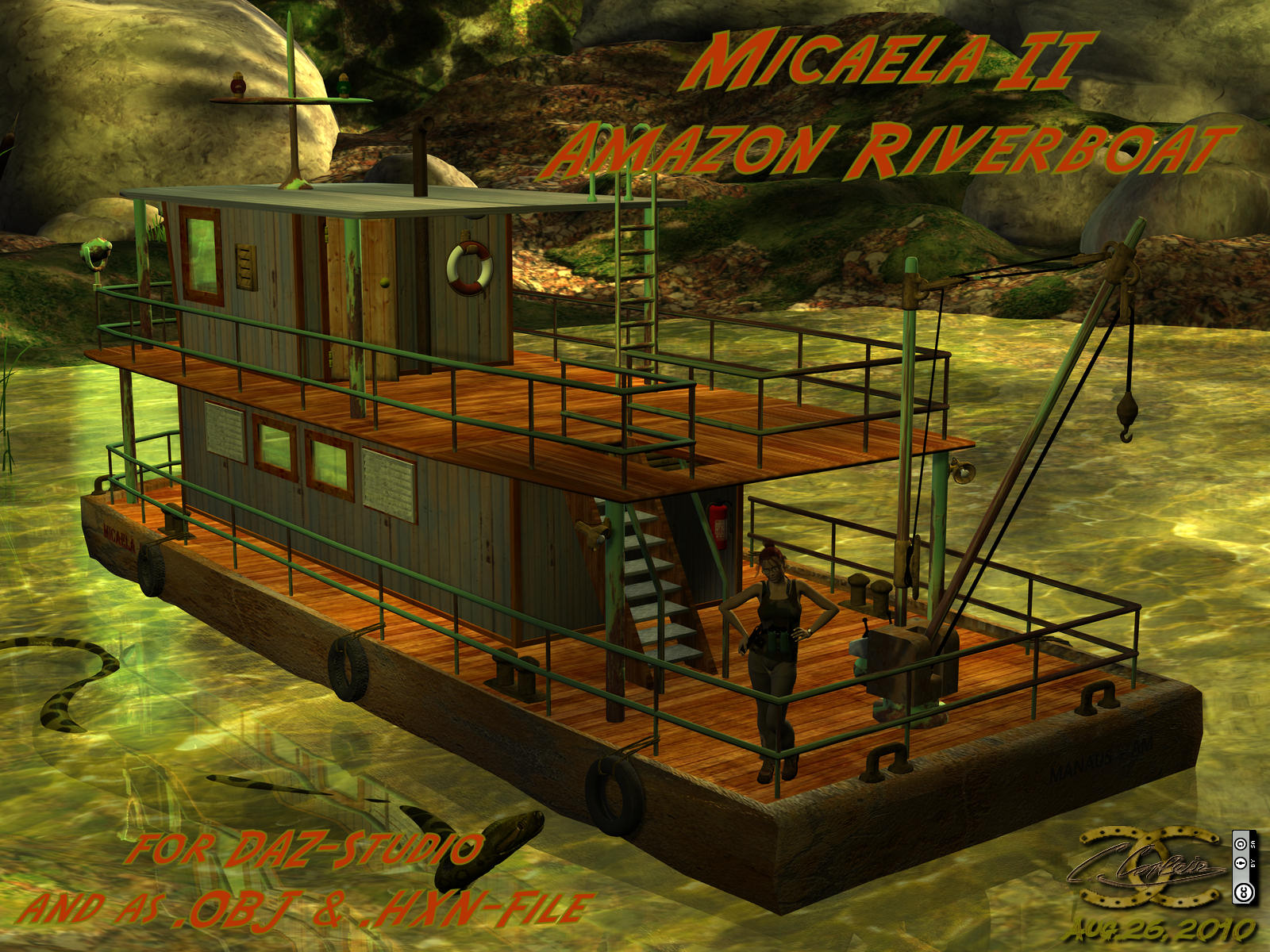 Riverboat as .OBJ and for Poser/DAZ-Studio