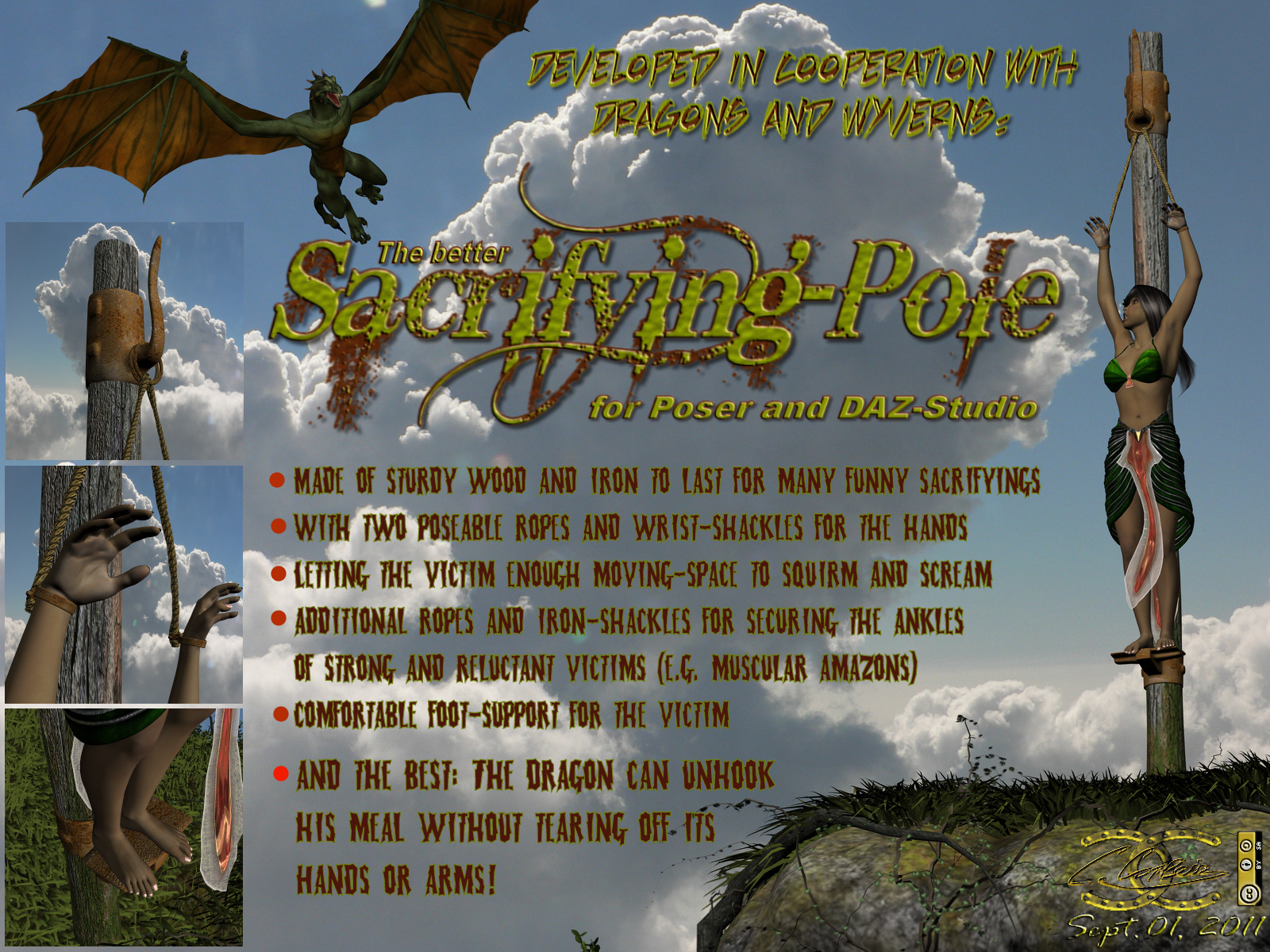 Sacrifying-Pole for Poser and DAZ-Studio