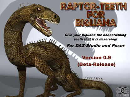 Raptor-Teeth for DAZ Biguana Lizard