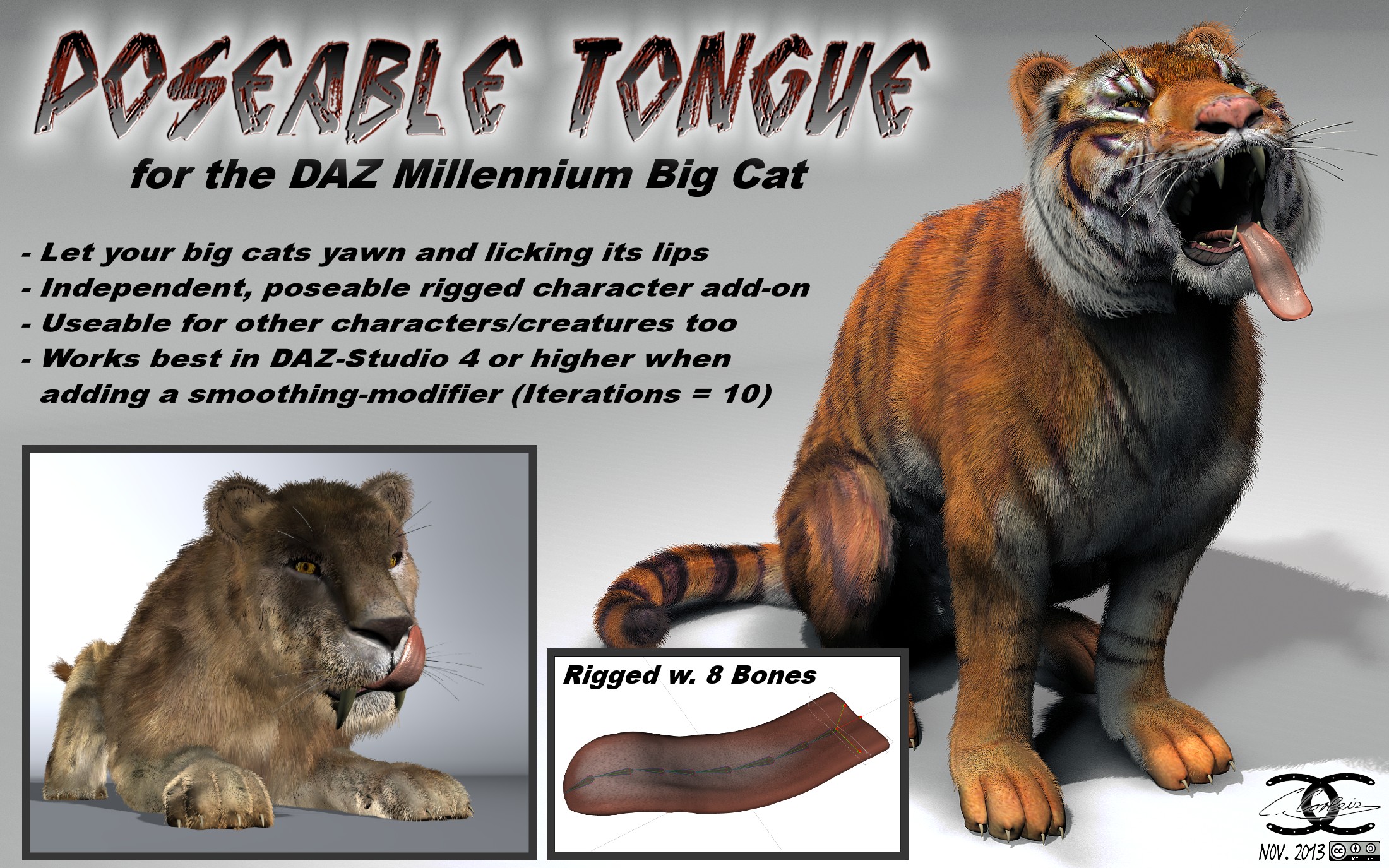 Big Cat-Tongue for DAZ MilBigCat