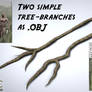 Two simple Tree-Branches as .OBJ