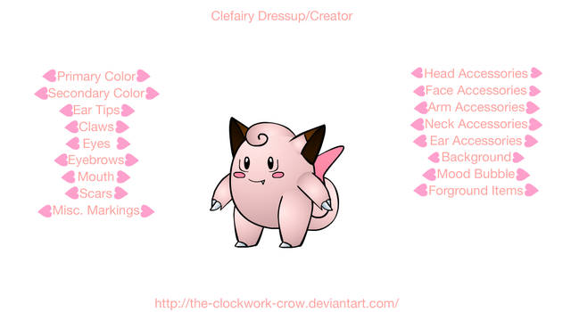 Clefairy Maker Dress Up Game