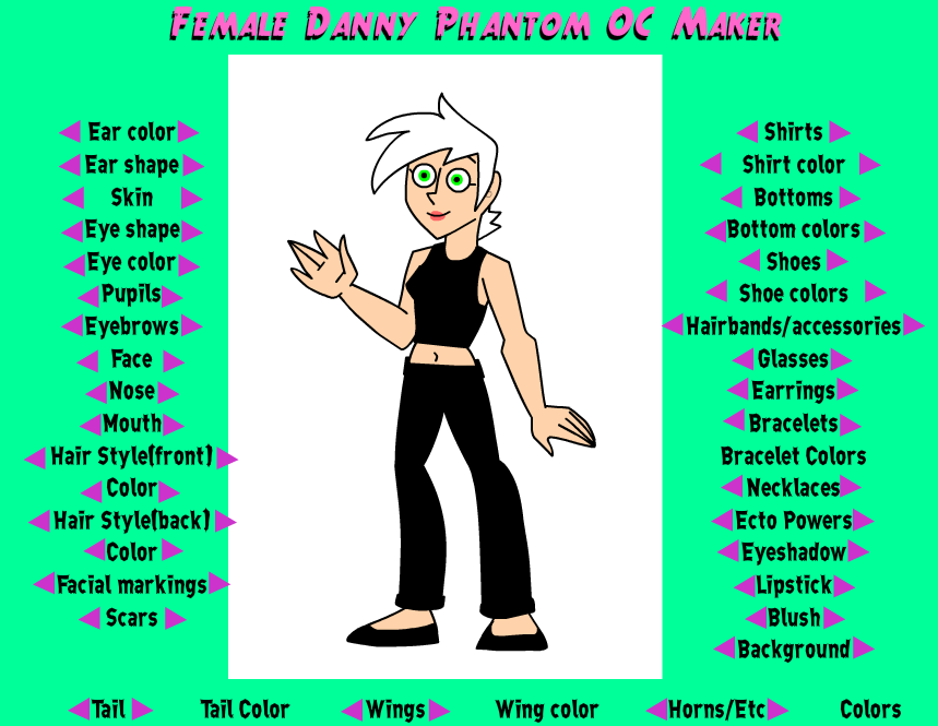 Female Danny Phantom Oc Maker V. 2 by Creators-Paradise on DeviantArt