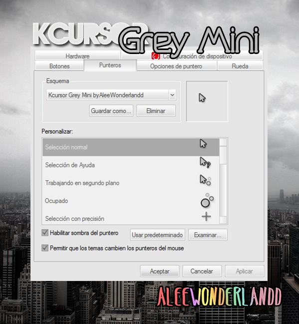 Kcursor Grey Mini By:AleeWonderlandd