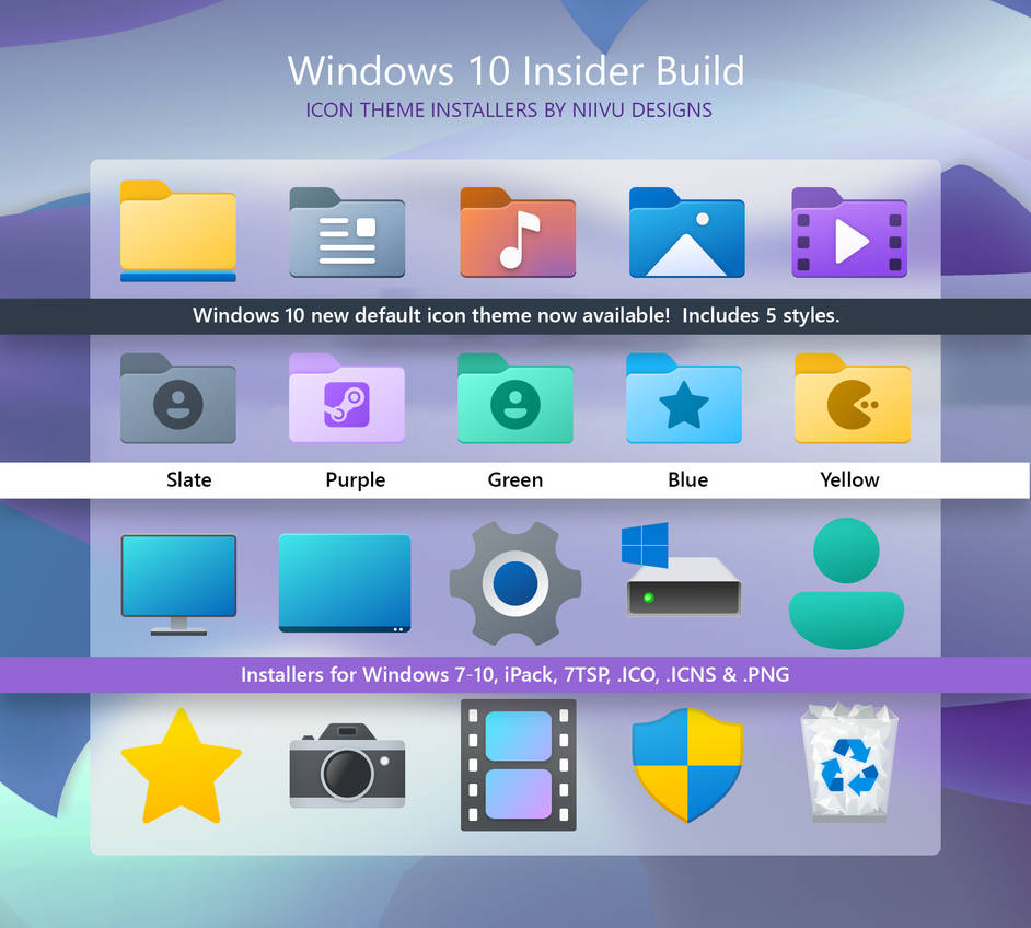 Windows 10 Insider Preview Icon Theme By Niivu On Deviantart