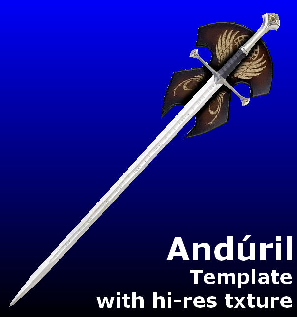 Sword of Aragorn - template by MorellSunweaver on DeviantArt
