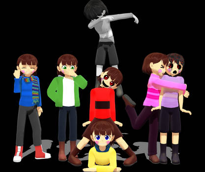 UNDERTALE: Frisk and Chara (Bits n' Pieces styled) by TheCamilocho49 on  DeviantArt