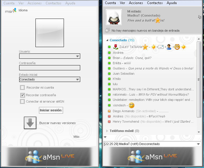 aMsn - Games for Windows Live 2 skin