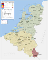 The Low Countries - Political Map