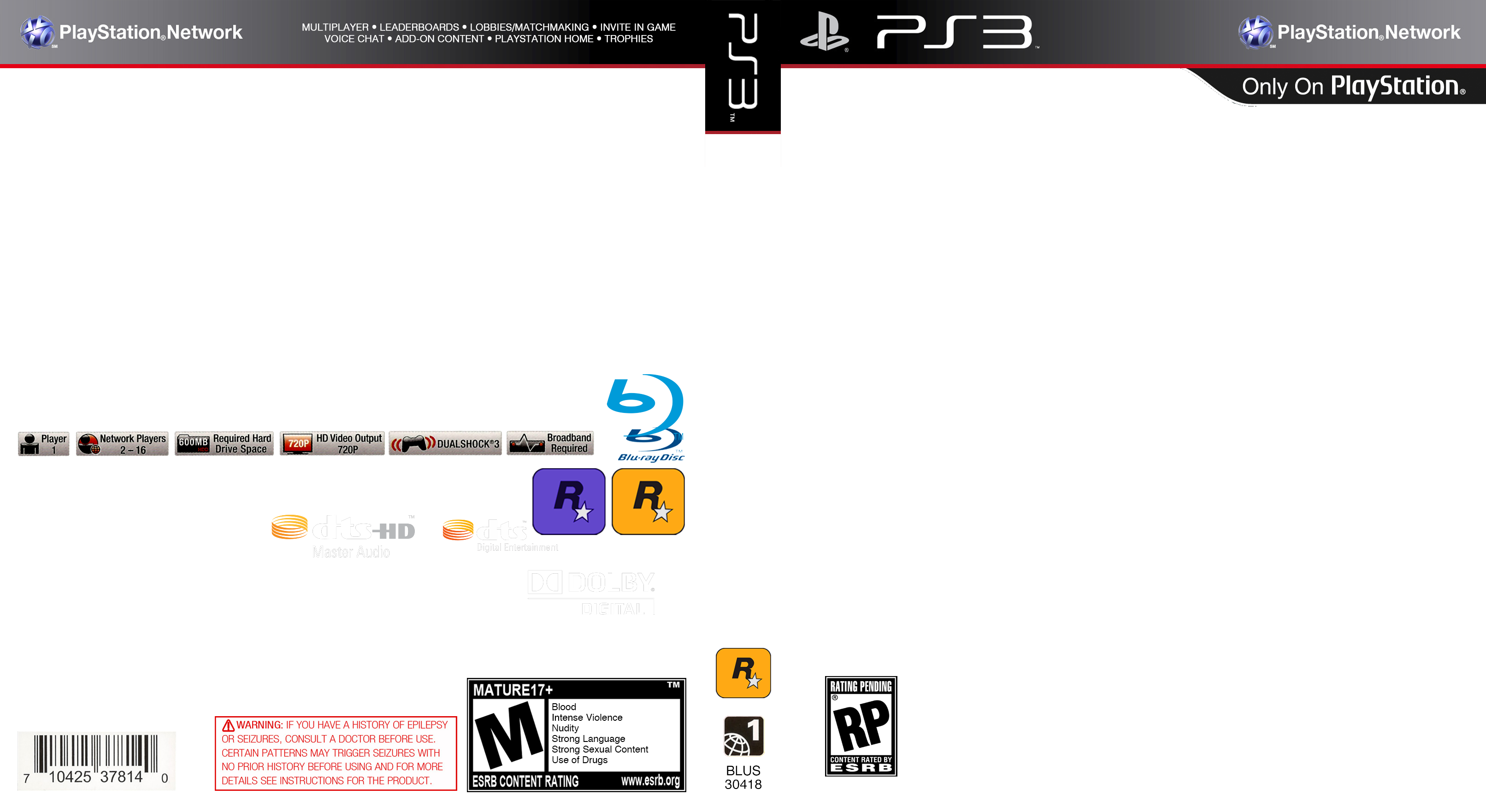 playstation 3 game case template