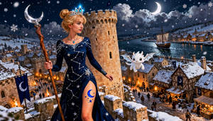 Princess Luna and Frostbite (Princess Challenge)