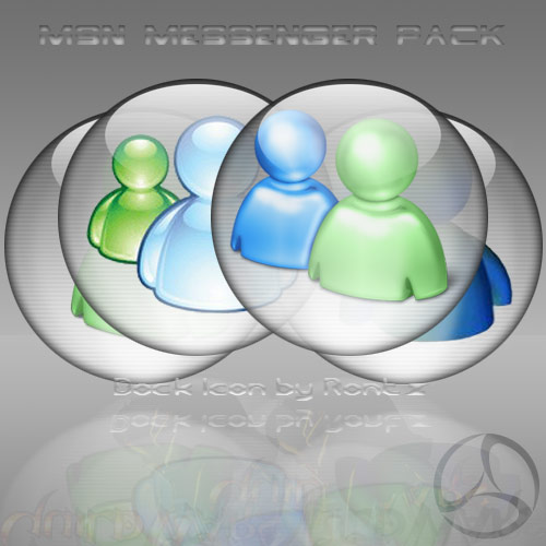 Silver Aqua MSN Messenger Icon