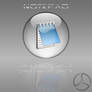 Silver Aqua Notepad Icon