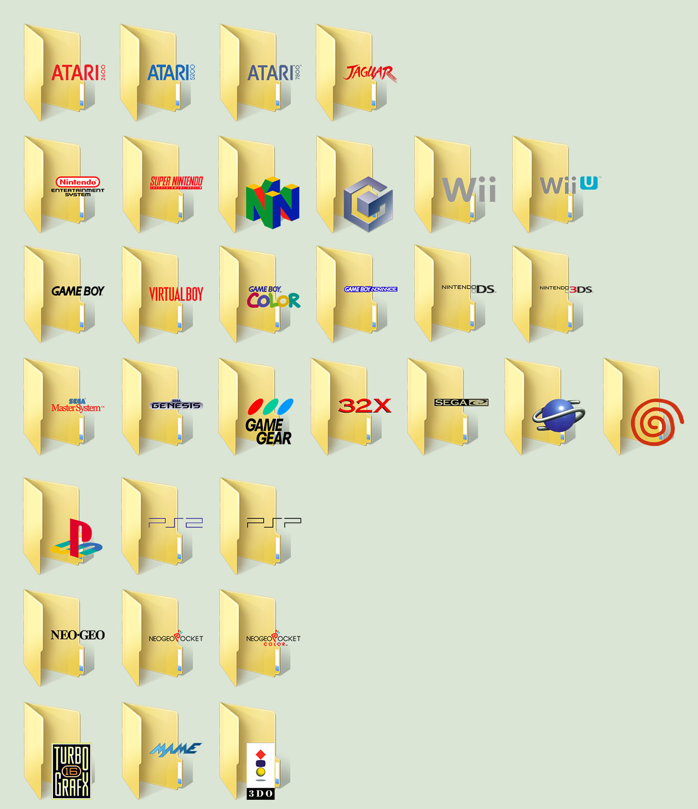 Video Game Folder Icons