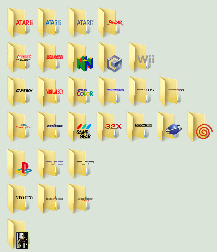 Video Game Folder Icons by TheRealValce