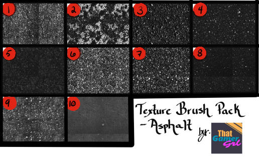 Texture Brush Pack - Asphalt by TGG