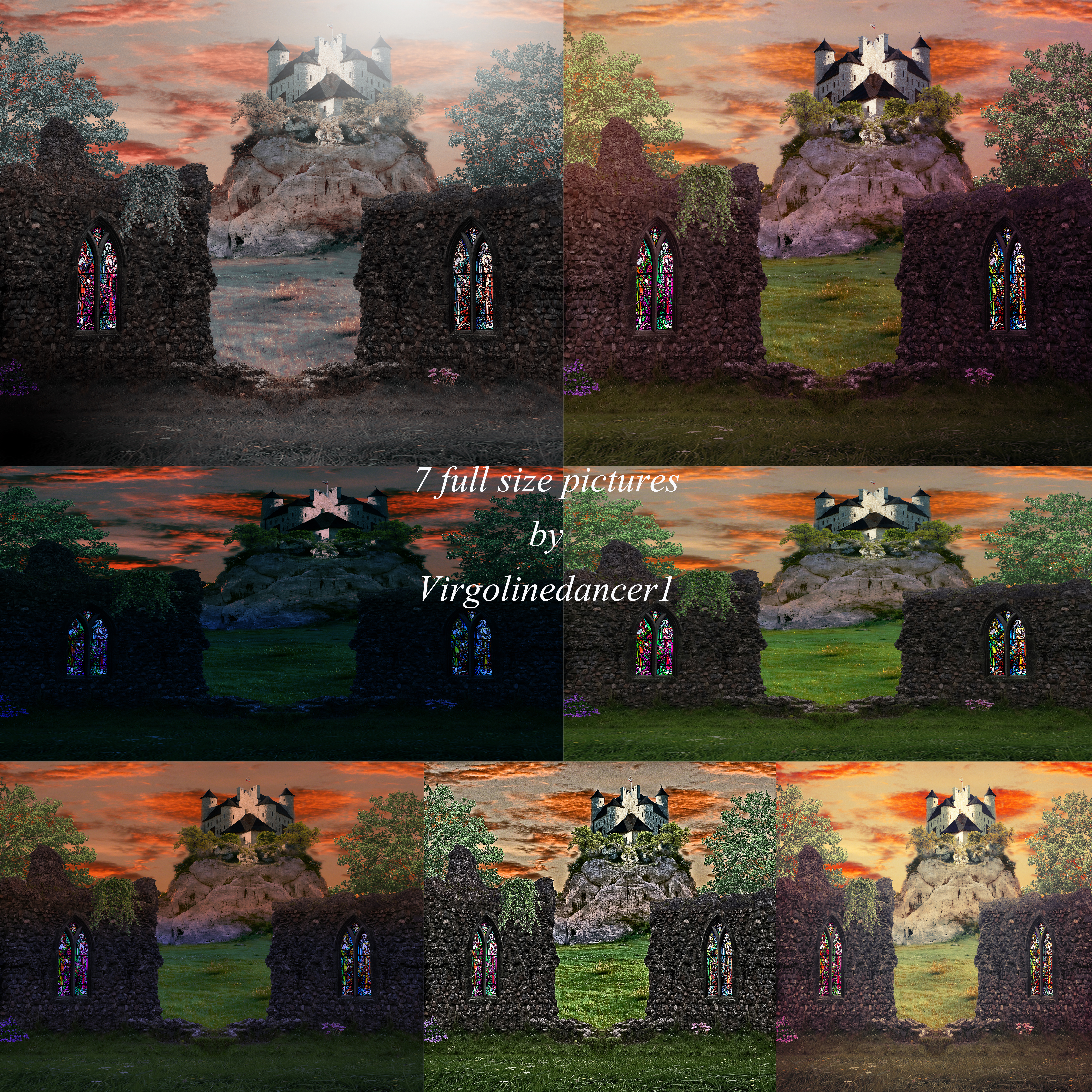 Behind the old Church Wall Premade Background