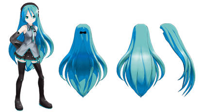 MMD - Lat Long Back Hair