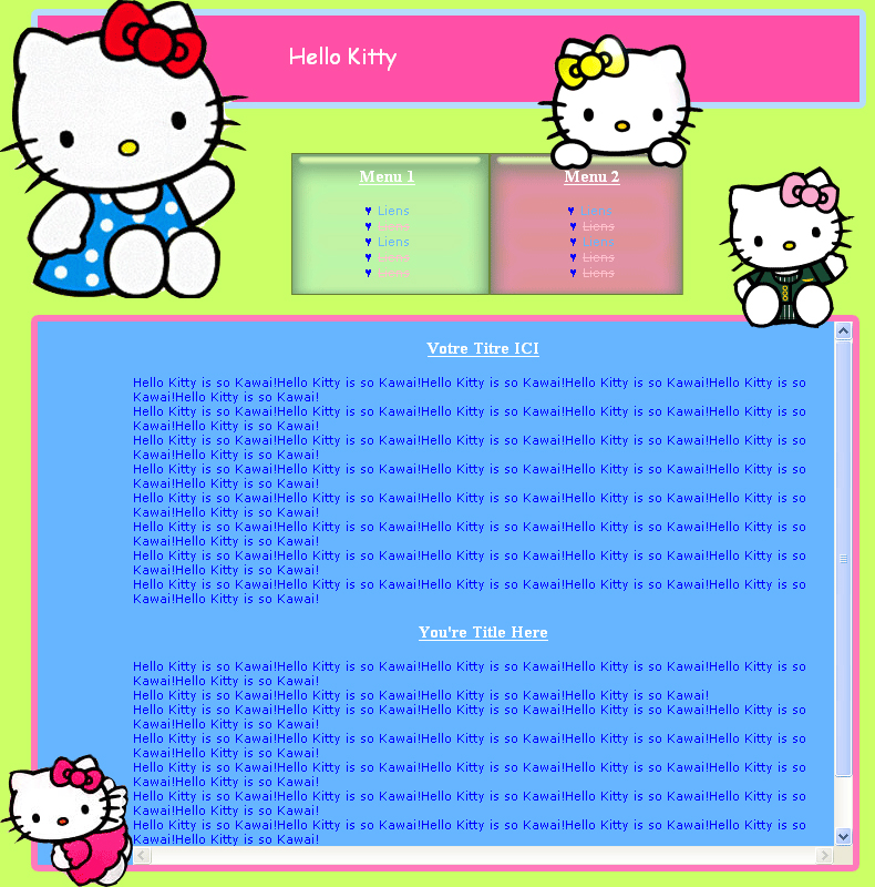 Hello Kitty Layout