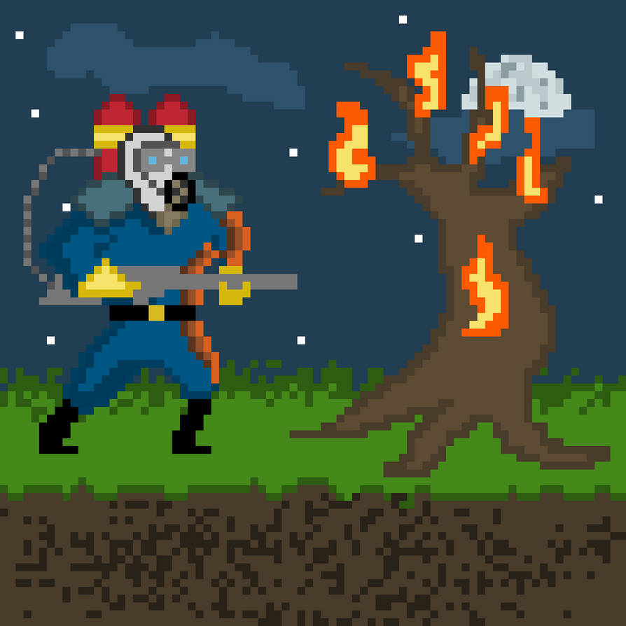 Flame thrower pixel art by metalowy-metalowiec on DeviantArt