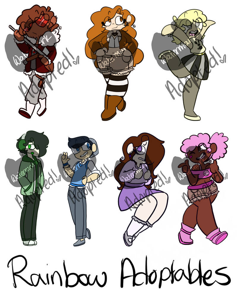 Rainbow Adotables (1/7 Open) by ProjectWorks18 on DeviantArt