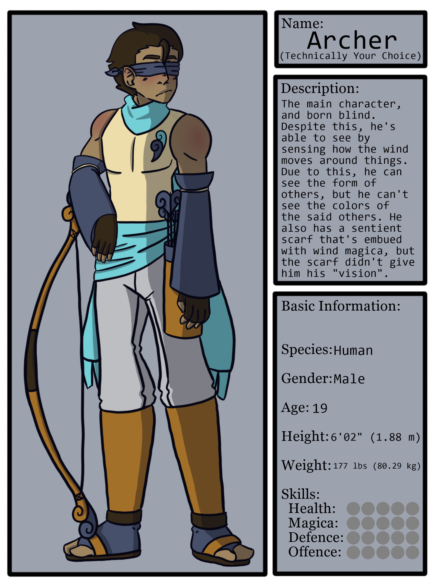 Blind Archer Reference Sheet by ProjectWorks18 on DeviantArt
