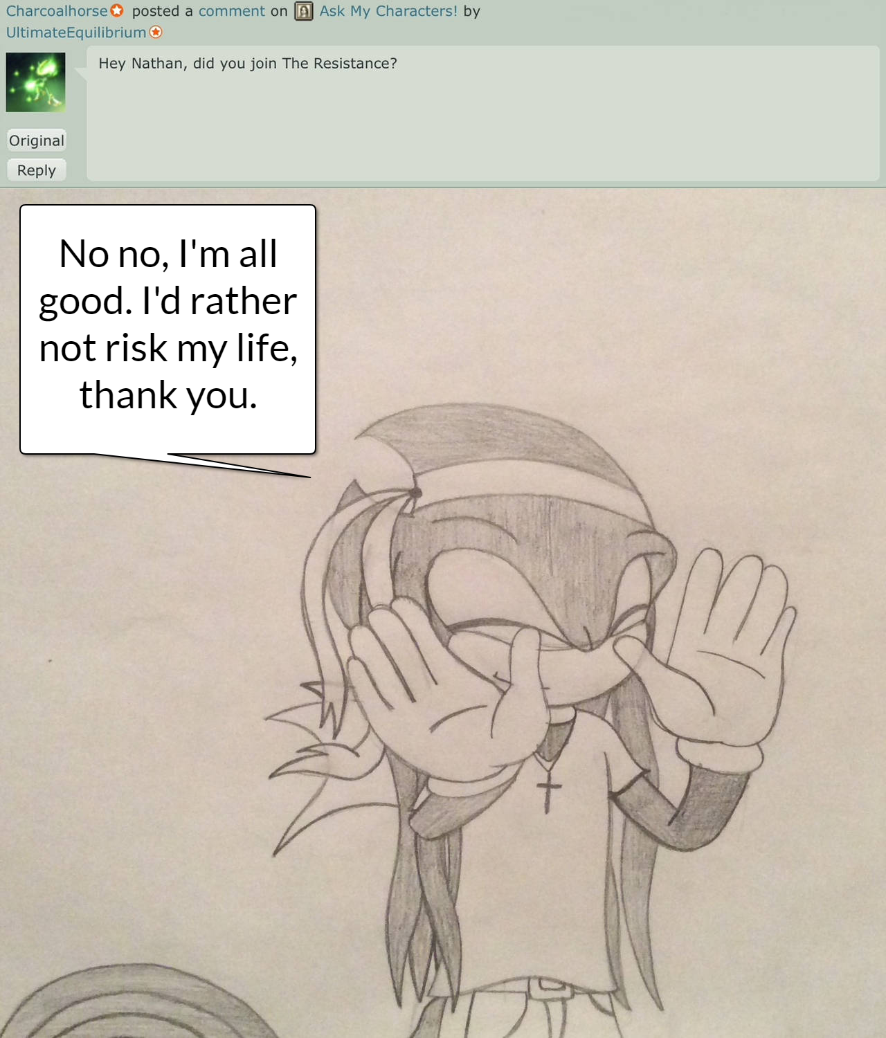 Answer #14 by UltimateEquilibrium on DeviantArt