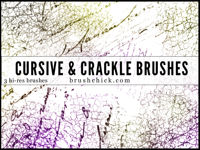 Cursive and Crackle Brush Pack