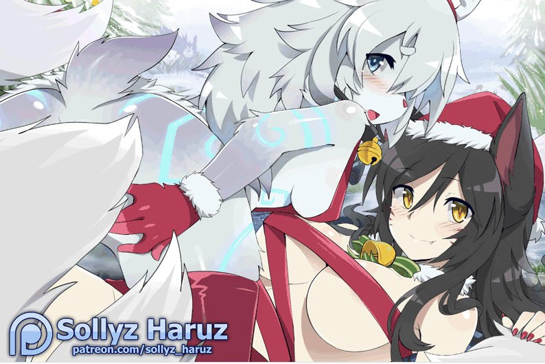 Ahri Kindred Merry Christmas by Sollyz on DeviantArt