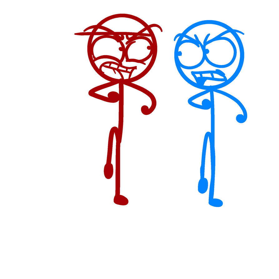 Red And Blue Fight Animation By Demonic Stickfigures On Deviantart