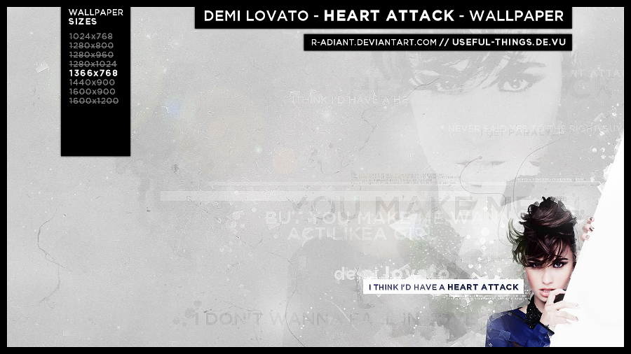 Demi Lovato Heart Attack Wallpaper By R Adiant On Deviantart